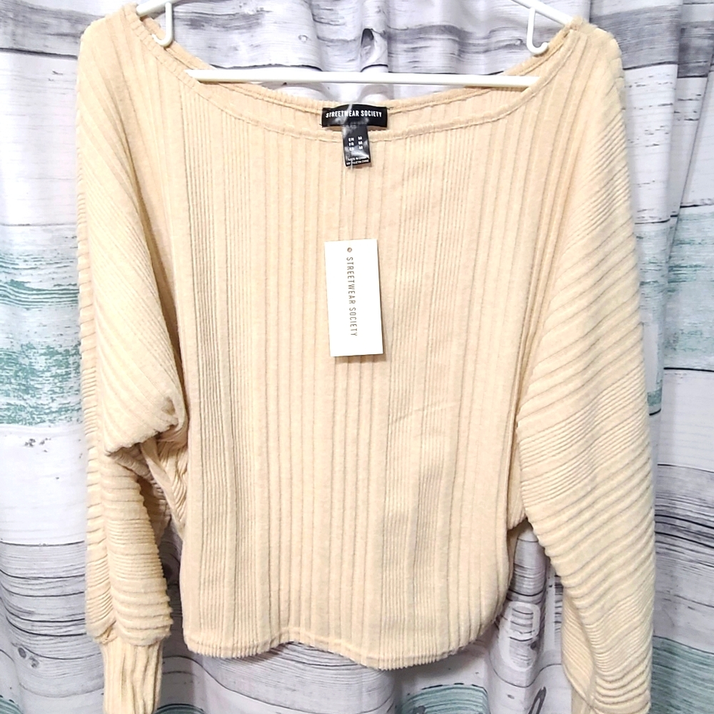 Cream Crop Top/Sweater
